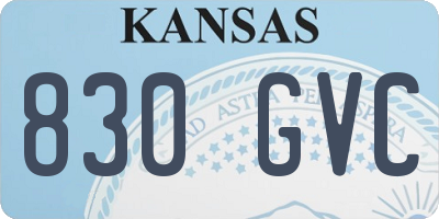 KS license plate 830GVC