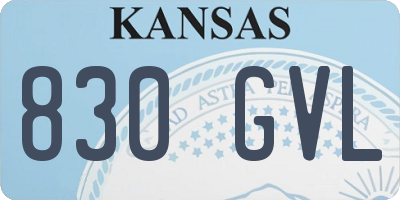 KS license plate 830GVL