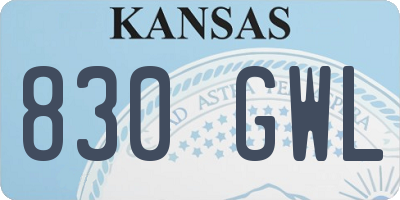 KS license plate 830GWL
