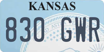 KS license plate 830GWR