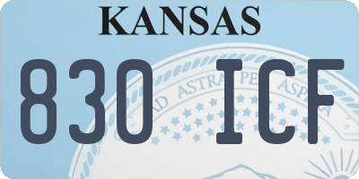 KS license plate 830ICF