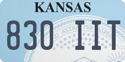 KS license plate 830IIT