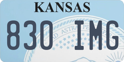 KS license plate 830IMG