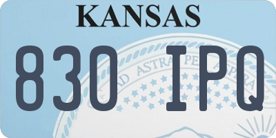 KS license plate 830IPQ
