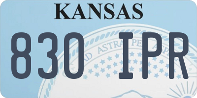 KS license plate 830IPR