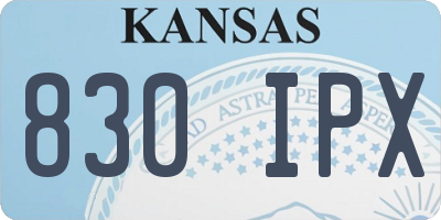 KS license plate 830IPX