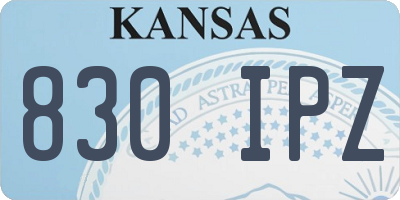 KS license plate 830IPZ