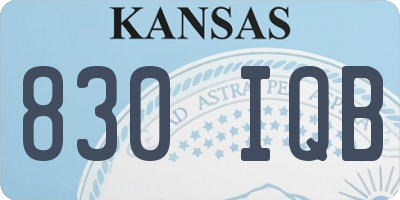 KS license plate 830IQB