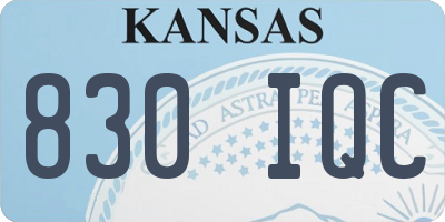 KS license plate 830IQC