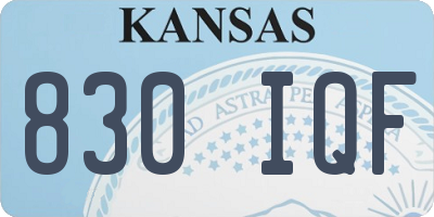 KS license plate 830IQF