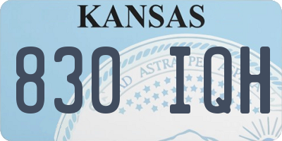 KS license plate 830IQH