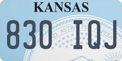 KS license plate 830IQJ