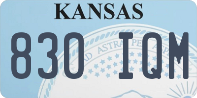 KS license plate 830IQM