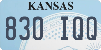 KS license plate 830IQQ