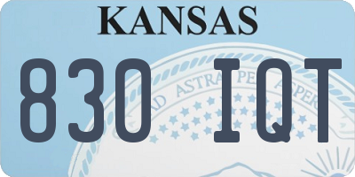 KS license plate 830IQT