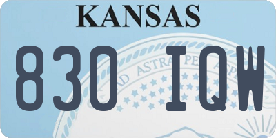 KS license plate 830IQW