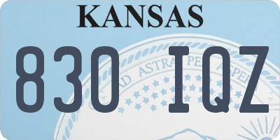 KS license plate 830IQZ