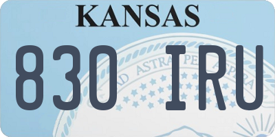 KS license plate 830IRU