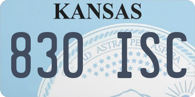 KS license plate 830ISC