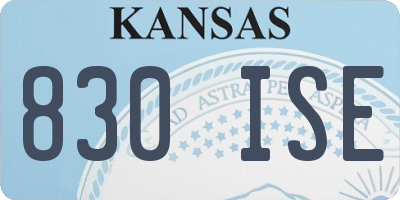 KS license plate 830ISE