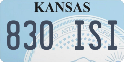 KS license plate 830ISI
