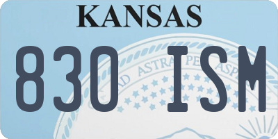 KS license plate 830ISM