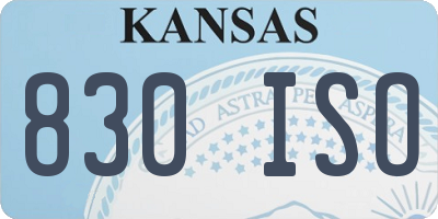 KS license plate 830ISO