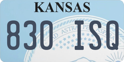 KS license plate 830ISQ