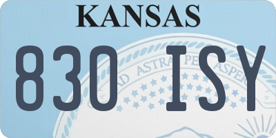 KS license plate 830ISY