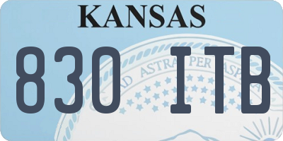 KS license plate 830ITB