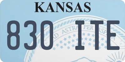 KS license plate 830ITE