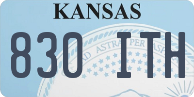 KS license plate 830ITH