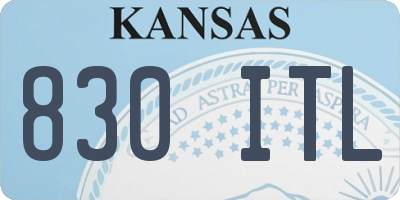 KS license plate 830ITL