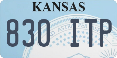 KS license plate 830ITP