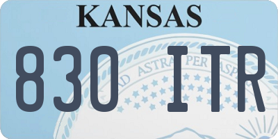 KS license plate 830ITR
