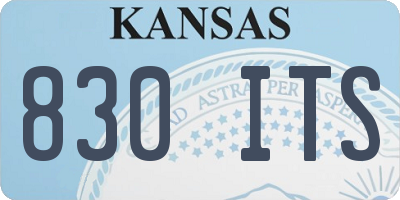 KS license plate 830ITS