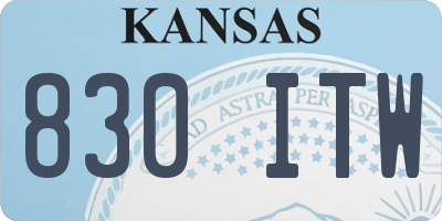 KS license plate 830ITW