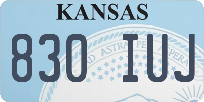 KS license plate 830IUJ