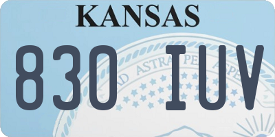 KS license plate 830IUV