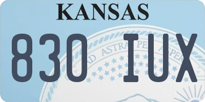 KS license plate 830IUX