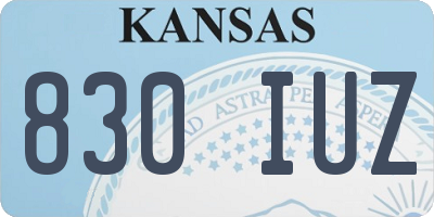 KS license plate 830IUZ