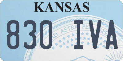 KS license plate 830IVA