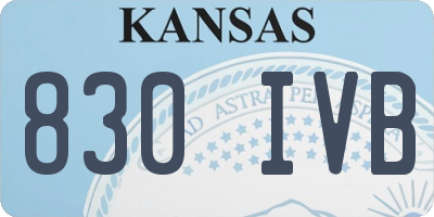 KS license plate 830IVB