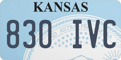KS license plate 830IVC
