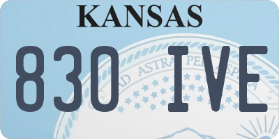 KS license plate 830IVE