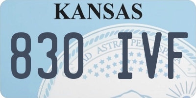 KS license plate 830IVF