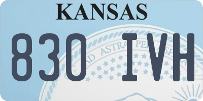 KS license plate 830IVH