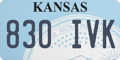 KS license plate 830IVK