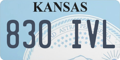 KS license plate 830IVL