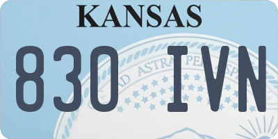 KS license plate 830IVN